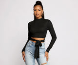 Sleek and Snatched Ribbed Knit Crop Top