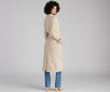 Locking Knit Down Sherpa Long Trench Coat