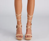 Lovefery Feelin' Fab Lace-Up Platform Stilettos