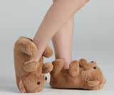 Lovefery Adorable Teddy Bear Plush Slippers