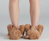 Lovefery Adorable Teddy Bear Plush Slippers