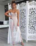 Lovefery Underwood Strapless Smocked Crochet Midi Dress - Off White