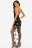 Lovefery Backless Sequin Party Maxi Dress