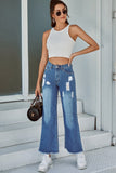 lovefery Ripped Denim Straight-leg Trousers