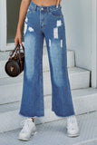 lovefery Ripped Denim Straight-leg Trousers