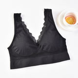 Lovefery Black Lace V Neckline Bralette