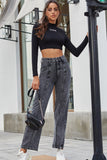 lovefery High-Waisted Straight-Leg Denim Jeans