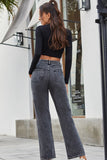 lovefery High-Waisted Straight-Leg Denim Jeans