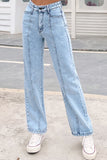 lovefery High-Waisted Straight-Leg Denim Jeans