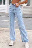 lovefery High-Waisted Straight-Leg Denim Jeans