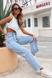 lovefery High-Waisted Straight-Leg Denim Jeans