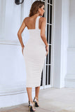 Lovefery Hanma One Shoulder Pencil Midi Dress