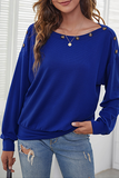 Solid Buckle Off the Shoulder Tops