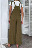 Lovefery Solid Bandage Spaghetti Strap Straight Jumpsuits