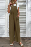 Lovefery Solid Bandage Spaghetti Strap Straight Jumpsuits