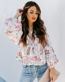 Verane Cotton Floral Babydoll Top