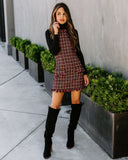 Lovefery Words Of Wisdom Tweed Mini Dress