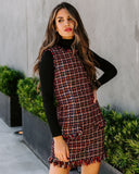 Lovefery Words Of Wisdom Tweed Mini Dress