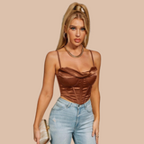 Collina Satin Corset Push-Up Top