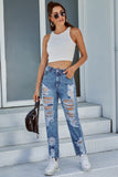 lovefery Ripped High-rise Straight-leg Denim Trousers