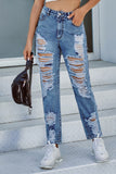 lovefery Ripped High-rise Straight-leg Denim Trousers