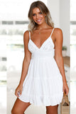 lovefery Sleeveless Lace Halter Dress