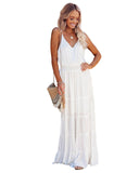 Lovefery Sunshower Cotton Tiered Maxi Dress - Optic White