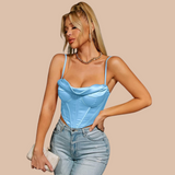 Collina Satin Corset Push-Up Top