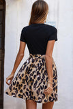 Lovefery Leopard Print Tie Waist Mini Dress