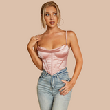 Collina Satin Corset Push-Up Top