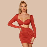 Larana Cut Out Long Sleeve Dress