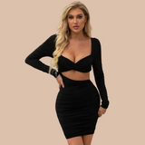 Larana Cut Out Long Sleeve Dress