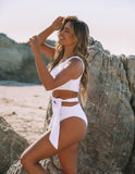 Lovefery Sungazer One Shoulder One Piece - White