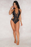 lovefery Mesh Halter One Piece Monokini