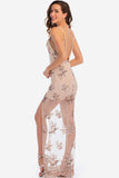 Lovefery Backless Sequin Party Maxi Dress