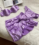 Lovefery Rain Dance 3-Piece Satin Swimsuit Set