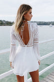 Lovefery Boho Backless Beach Mini Sundress