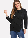 Thin Beaded Knitted Long Sleeves