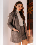 Trend Forward Pocketed Plaid Blazer