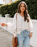 Wing It Statement Sleeve Blouse