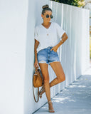 Lovefery Wren High Rise Distressed Denim Shorts