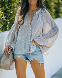 Torin Printed Button Down Blouse