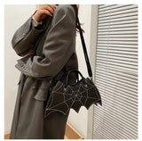 Lovefery Spiderweb Bat Handbag Purse