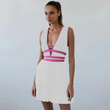 Lovefery Fleur Pleated Knit Mini Dress