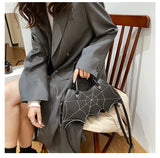 Lovefery Spiderweb Bat Handbag Purse