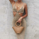 Lovefery Tulum Knit Cut Out Maxi Dress