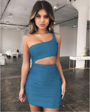 Lovefery Micaela One Shoulder Bodycon Cut Out Dress