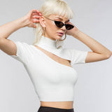 Lovefery Sylvie Cut Out Knit Crop Top