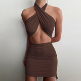 lovefery Linda Cut Out Halter Dress