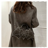 Lovefery Spiderweb Bat Handbag Purse